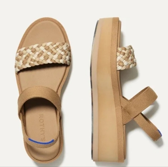 Rothy's The Lightweight Woven Wedge Platform Sandal Size 8.5 - Picture 12 of 12